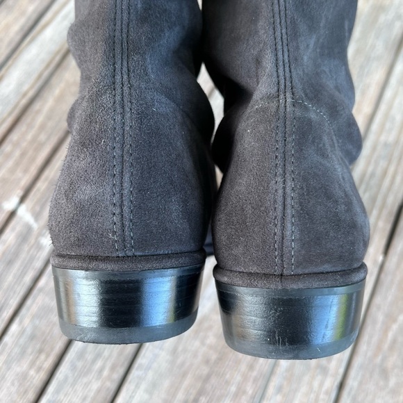 Stuart Weitzman Lowland Suede Over The Knee Boots Size 7.5M Gray Stretch Spain - Picture 9 of 16